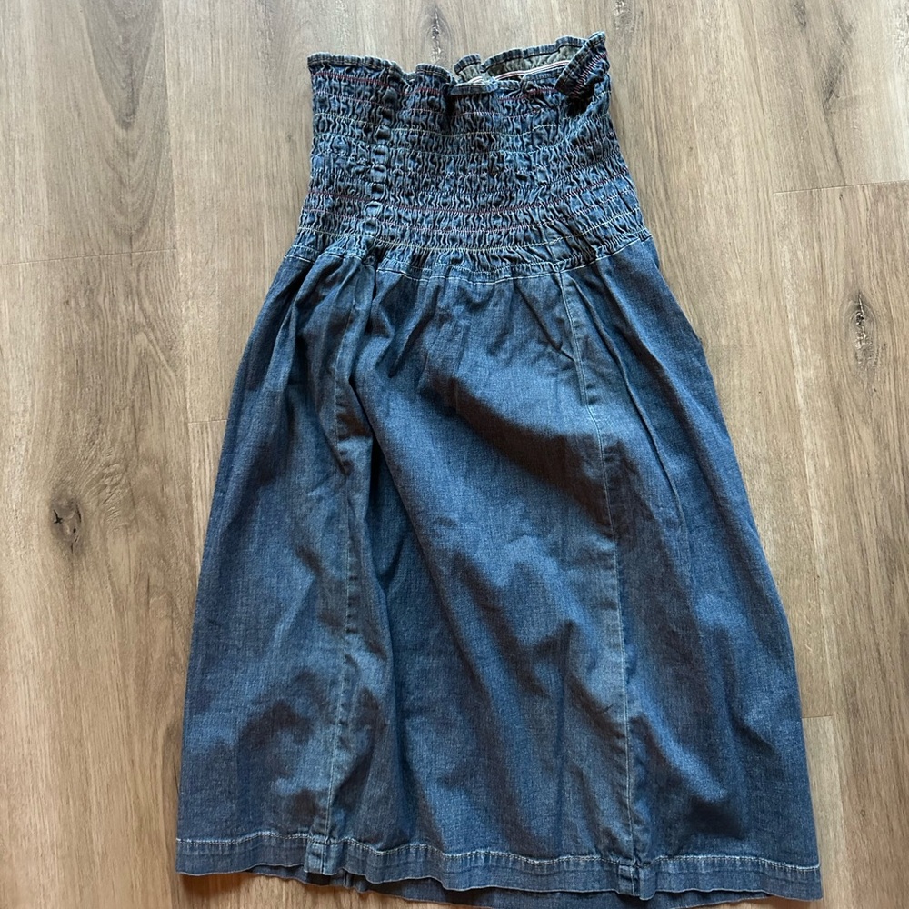 Country Jean strapless dress